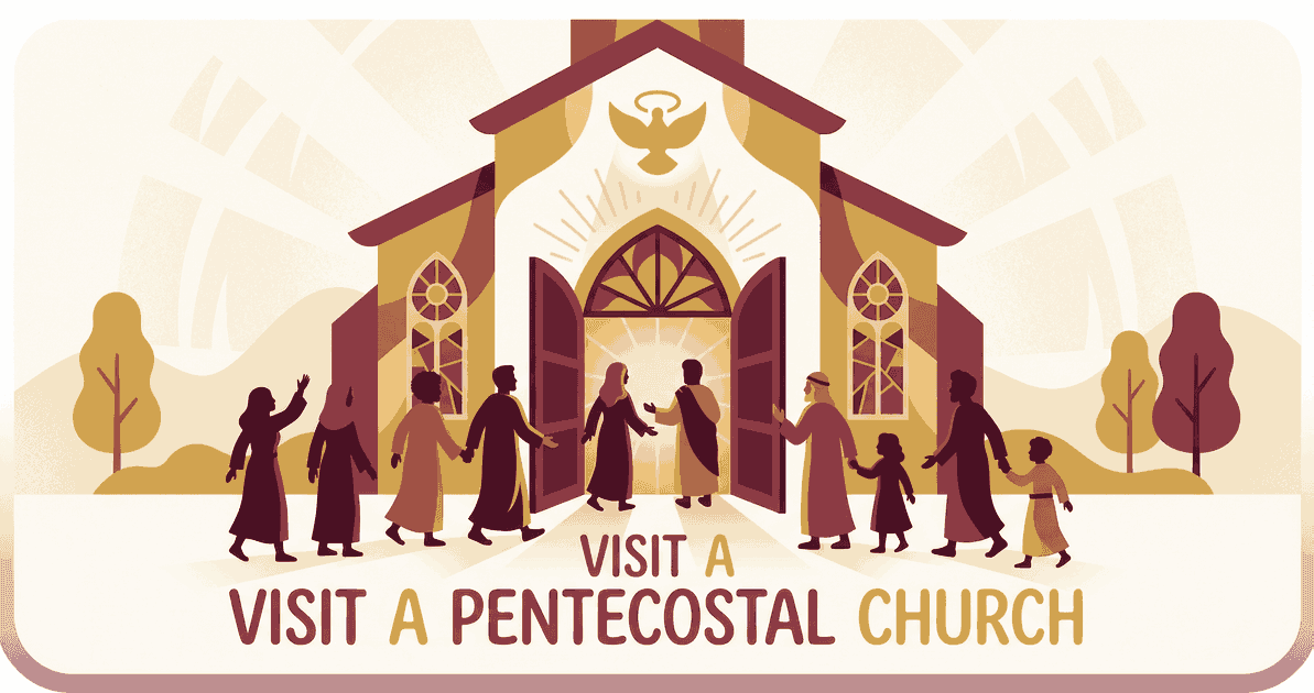 Personas adorando en un vibrante servicio de iglesia pentecostal